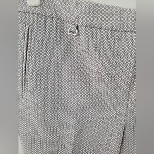Adrianna Papell Lined Pants Size 12 Woman's Never Worn. Gray & Cream Pattern.